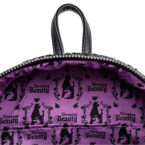 Maleficent Dragon Sequin Mini Backpack Sold Out NWT Disney Loungefly Exclusive - Picture 9 of 12